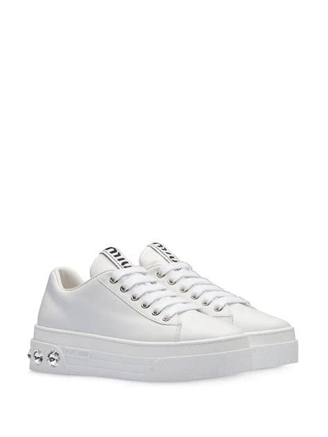 miu miu white technical sneaker|miu michael's sneakers.